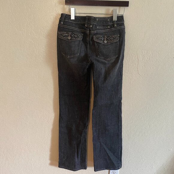 White House Black Market “Blanc” Embellished Jeans – Size 4 - Picture 1 of 13